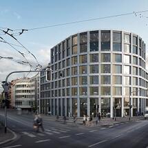 The gap in the center of Brno will be filled by an administrative building with a green roof