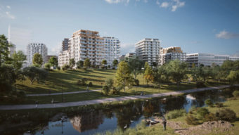 Hundreds of apartments, offices, park. In Karlín, construction is almost like after a flood