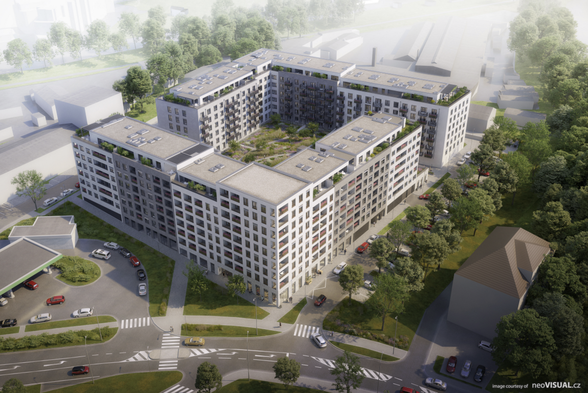 Prague 10's AFI Home V Korytech: New Ground-Floor Commercial Spaces Emerge in Strašnice